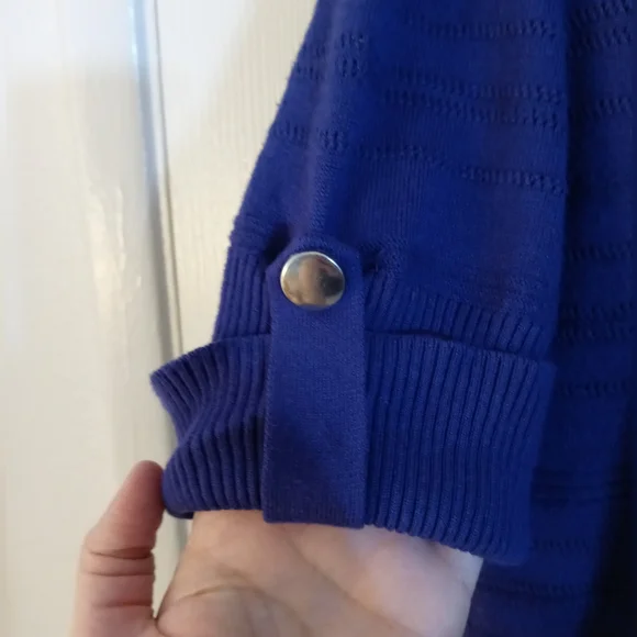 Apt 9 Indigo 3/4 Sleeve Light Sweater - Picture 3 of 8